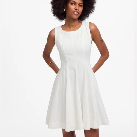 MADEWELL White Circle Mini Dress: Airy Denim Edition Size XXS - Picture 1 of 5